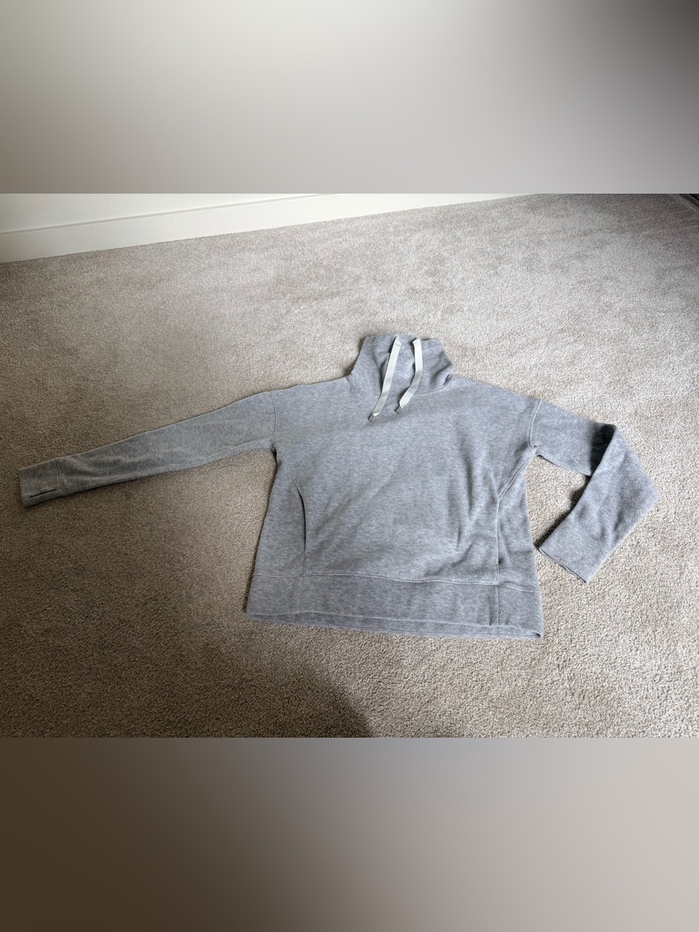 lululemon Gray Fleece Funnel Neck Sweatshirt